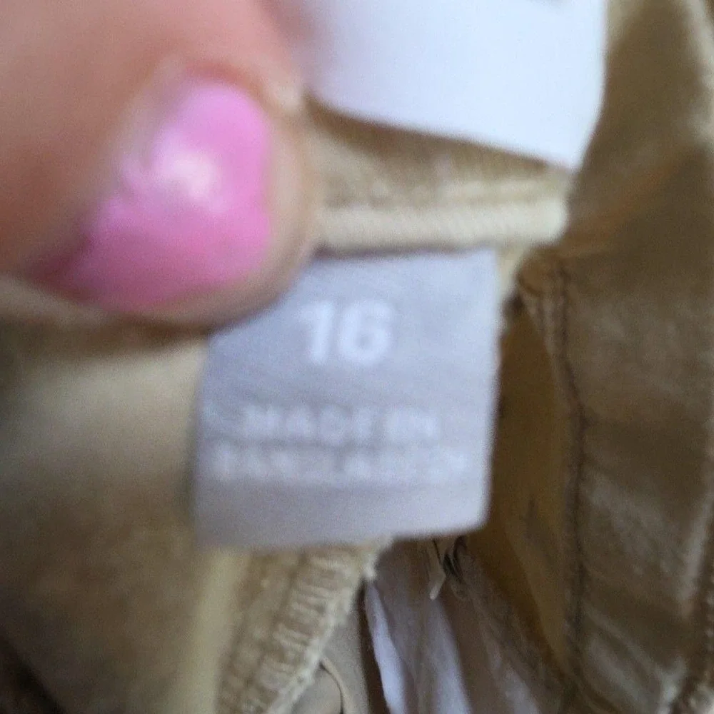 The Children's Place Pants Kids 16 Beige Chino Twill Zip Pockets Casual School